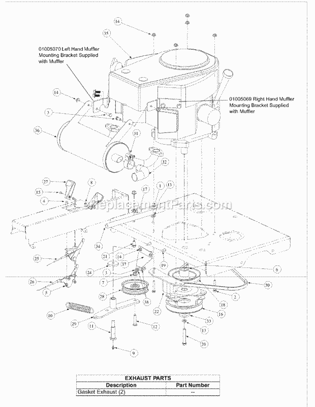 Kawasaki Engine Assembly Diagram and Parts List for M48-KWS 53AB5D4M150 Cub Cadet Sprayer